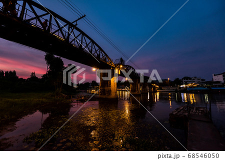 river Kwai or .death bridge in Kanchanaburi river Kwai or .death bridge in Kanchanaburi 68546050