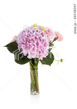 Professional bouquet of flowers in vase isolated 68546097
