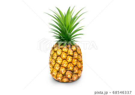 single whole pineapple isolated on white single whole pineapple isolated on white 68546337