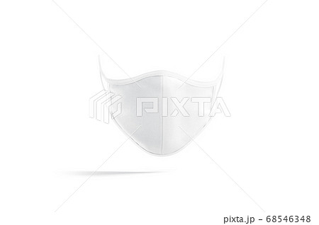 Download Blank white fabric face mask mock up, front viewのイラスト素材 68546348 - PIXTA