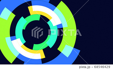 Cgサークル 重なり合う複数の半円のイラスト素材