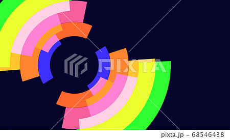 Cgサークル 重なり合う複数の半円のイラスト素材