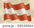 Vintage Flag Of Austria. Editable EPS8 vector illustration with clipping mask in woodcut style.	 68548984