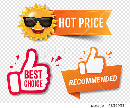 Summer Sale Banner Recommended With Thumbs Up Transparent Background Summer Sale Banner Recommended With Thumbs Up Transparent Background 68549554