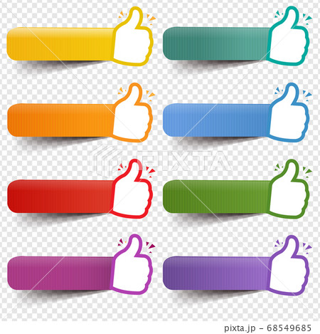 Colorful Badge Set With Ribbon And Transparent Background 68549685