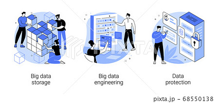 Database security abstract concept vector illustrations. 68550138