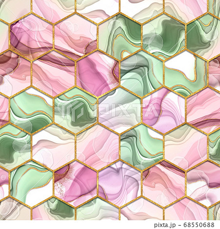 Hexagon seamless texture. Abstract trendy background 68550688