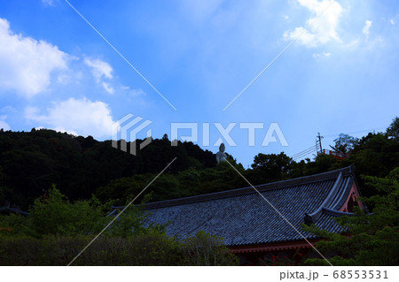 奈良県高市郡の壺阪寺の風景、お寺、眼病、夏景色、山の風景、【8月】 奈良県高市郡の壺阪寺の風景、お寺、眼病、夏景色、山の風景、【8月】 68553531