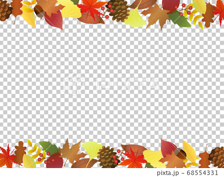 Fashionable Autumn Frame Message Card Stock Illustration