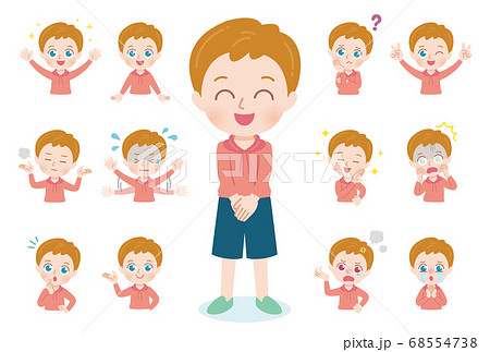 男の子 上半身 イラストのイラスト素材