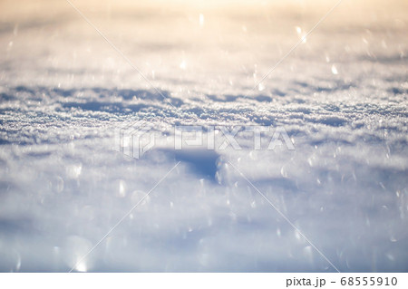 Macro background of fresh snowflake texture 68555910