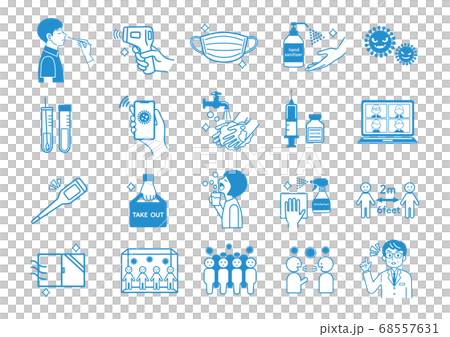 Corona virus infection disease icon illustration 68557631