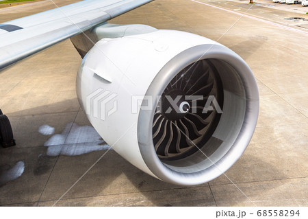 Airplane and engine at Airport in Maldives 68558294