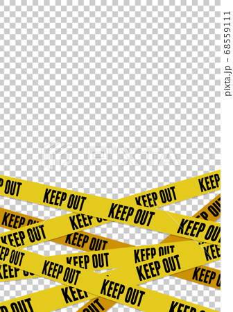 立入禁止 Keep Out テープ 背景素材 02のイラスト素材