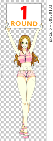 Illustration of a sexy round girl with brown hair Illustration of a sexy round girl with brown hair 68559133