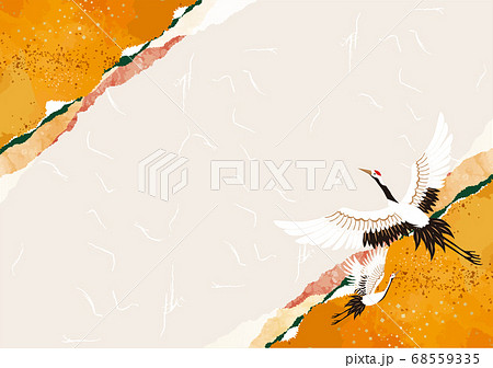 ちぎり縁の和風の背景素材 68559335