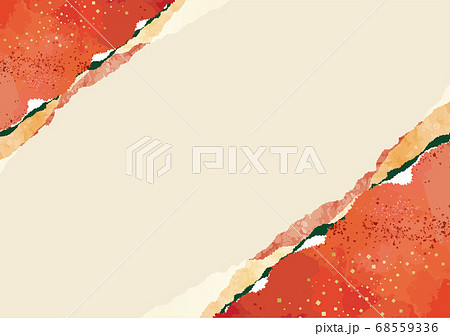 ちぎり縁の和風の背景素材 68559336