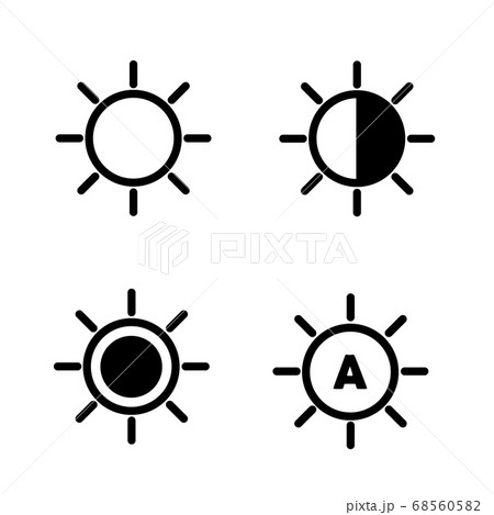 brightness icon set on white background. brightness sign. brightness and contrast symbol. flat style. 68560582