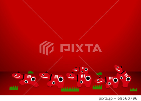 丑　年賀状　干支　背景 68560796