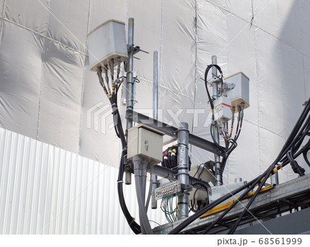 5 G mobile signal tower of cellular communication. 5 G mobile signal tower of cellular communication. 68561999