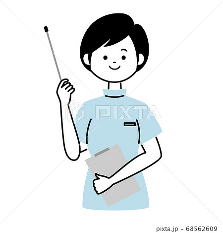 指し棒を持つ女性看護師 68562609