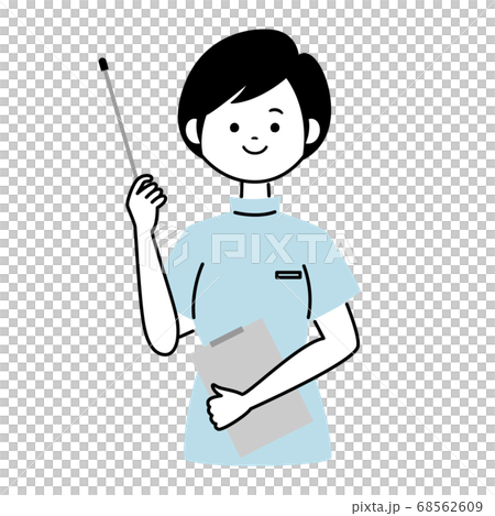 指し棒を持つ女性看護師 68562609