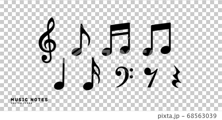 音符のベクターアイコンセット 68563039