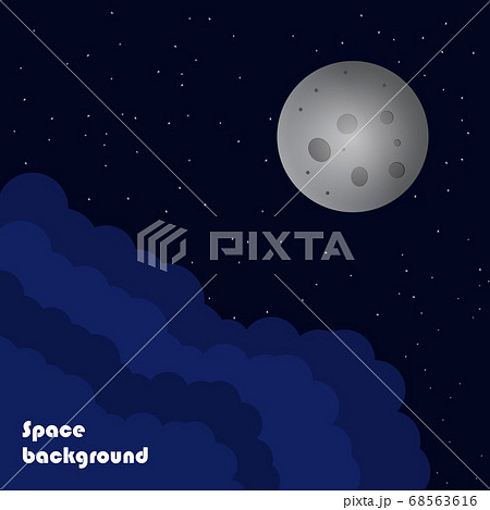 Abstract cosmos background with planet and stars 68563616