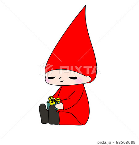 クリスマスプレゼントを持った赤いトントゥ クリスマスプレゼントを持った赤いトントゥ 68563689