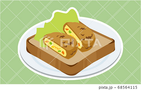 Drawing Original Anime Food Japanese Food Croquette Potato Cake PNG Images  | PSD Free Download - Pikbest