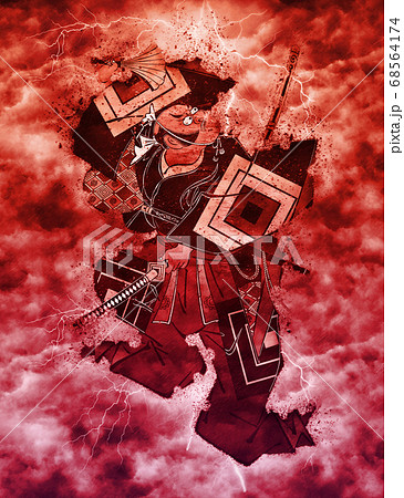 浮世絵　歌舞伎役者　その49　赤い嵐バージョン 68564174