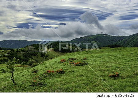 蓮華ツツジ咲く美ヶ原高原　怪雲 68564828