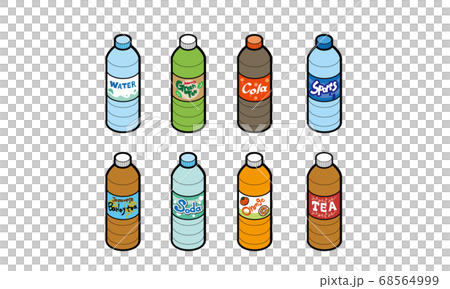 ペットボトル飲料のイラストセット 68564999