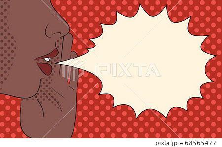 Pop Art illustration of a girl screaming with speech bubble Pop Art illustration of a girl screaming with speech bubble 68565477