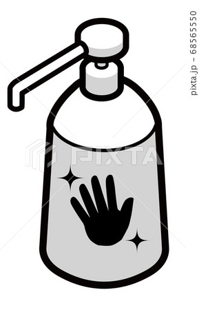 ボトルに入った消毒用のアルコールジェル 68565550