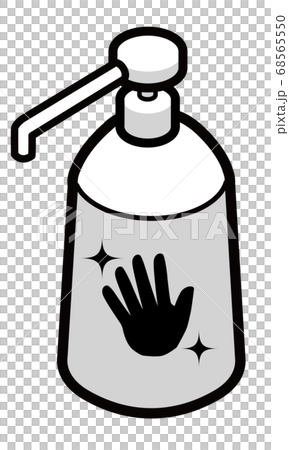 ボトルに入った消毒用のアルコールジェル 68565550