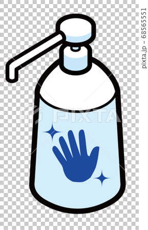 ボトルに入った消毒用のアルコールジェル ボトルに入った消毒用のアルコールジェル 68565551