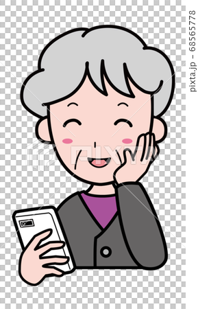 奶奶很高興看到智能手機 68565778