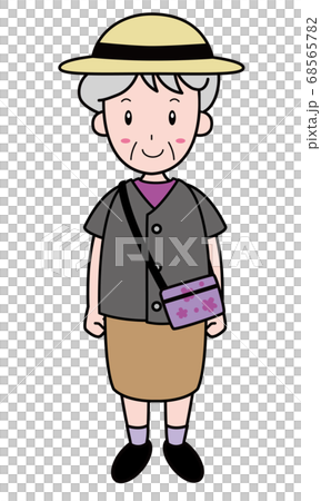 夏季外出的祖母 68565782