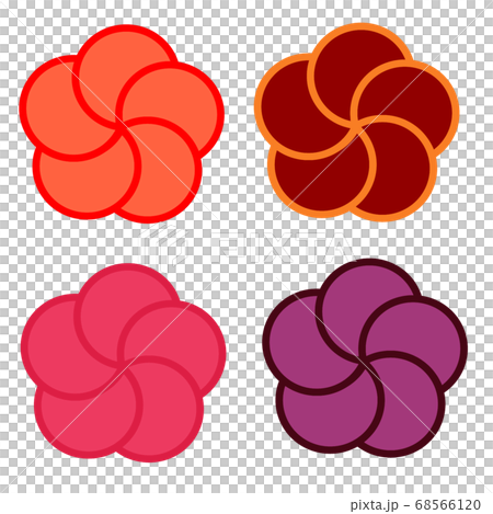 Twisted plum japanese pattern illustration 68566120