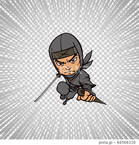 刀とくないを持って戦う忍者【スピード感】 68566316