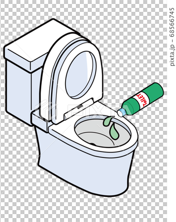 洋式トイレの便器に洗剤をかける 68566745