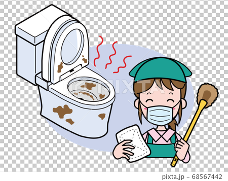 トイレの清掃はおまかせください(ひどく汚れた洋式トイレ) トイレの清掃はおまかせください(ひどく汚れた洋式トイレ) 68567442
