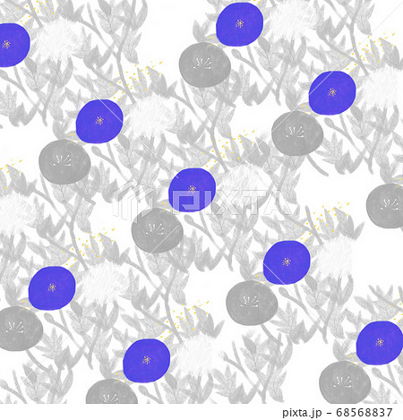 金箔の入った和風の花のテクスチャ 68568837