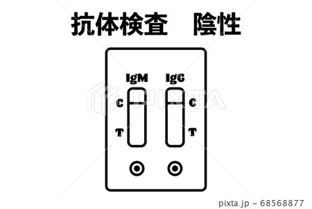 抗体検査で陰性が出たイラストのイラスト素材