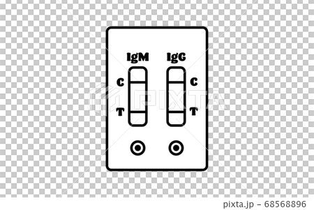 抗体検査で陽性が出たイラスト 抗体検査で陽性が出たイラスト 68568896