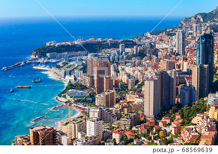 Monte Carlo, Monaco aerial view Monte Carlo, Monaco aerial view 68569639