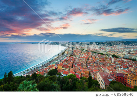 Nice aerial panoramic view, France Nice aerial panoramic view, France 68569640
