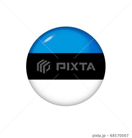Round flag of Estonia. Vector illustration. 68570007