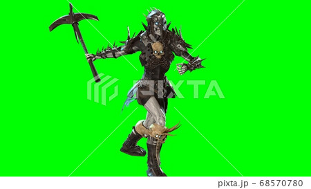 Necromancer, render 3D model on the background 68570780